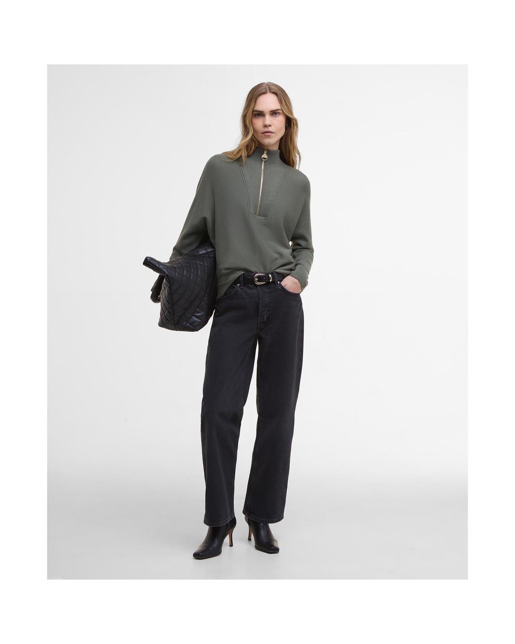 Barbour Gray Lola Knit Jumper