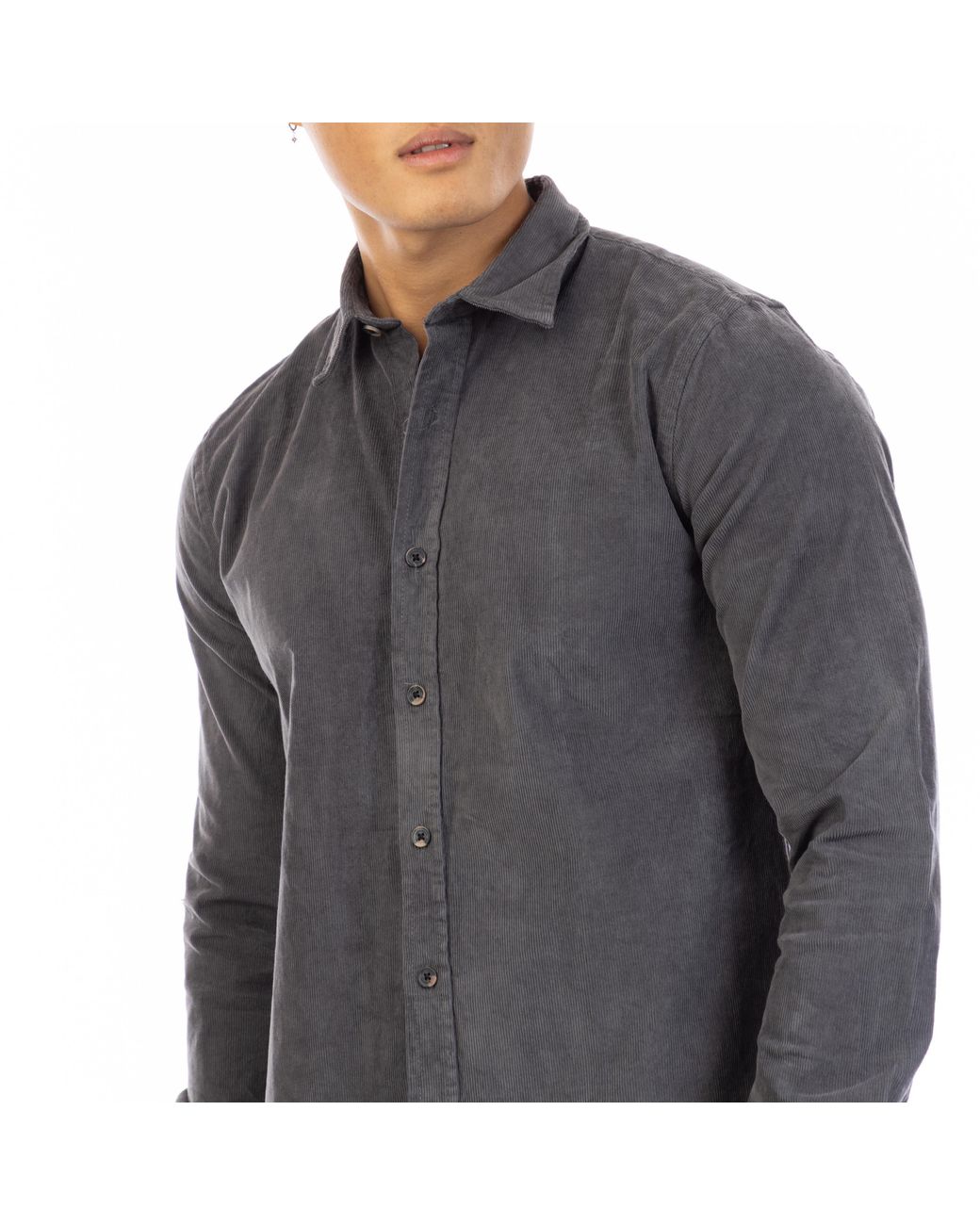 Peter Werth Gray Bramford Long Sleeve Plain Shirt for men