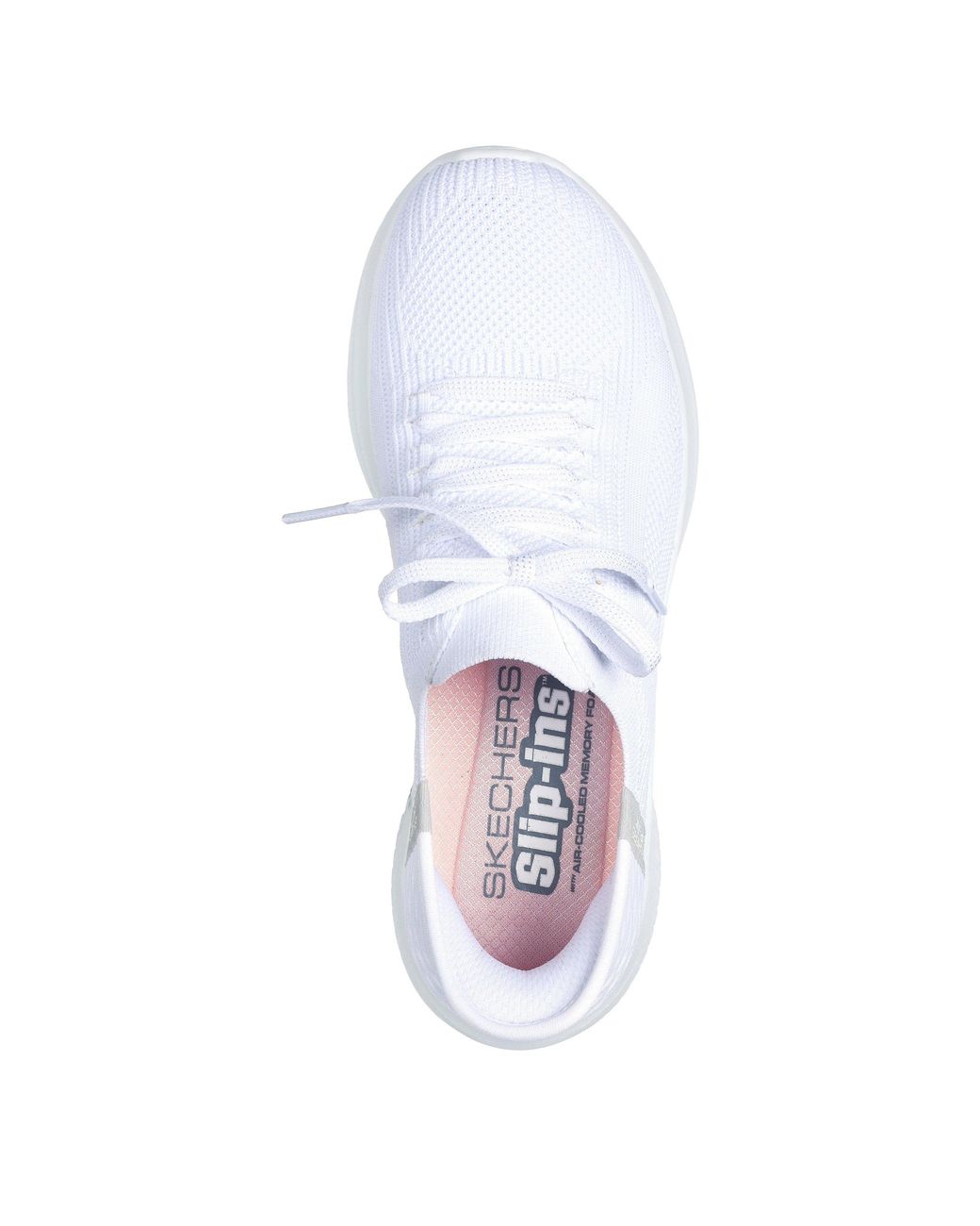 Skechers White Standard Fit Slip-Ins Ultra Flex 3.0 Brilliant Path Trainers
