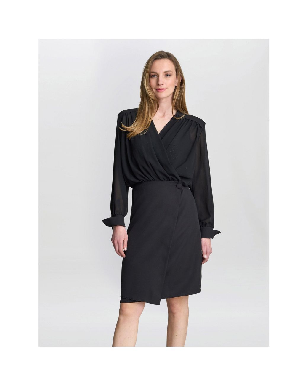 Gina Bacconi Black Rae Sequin Jersey Dress