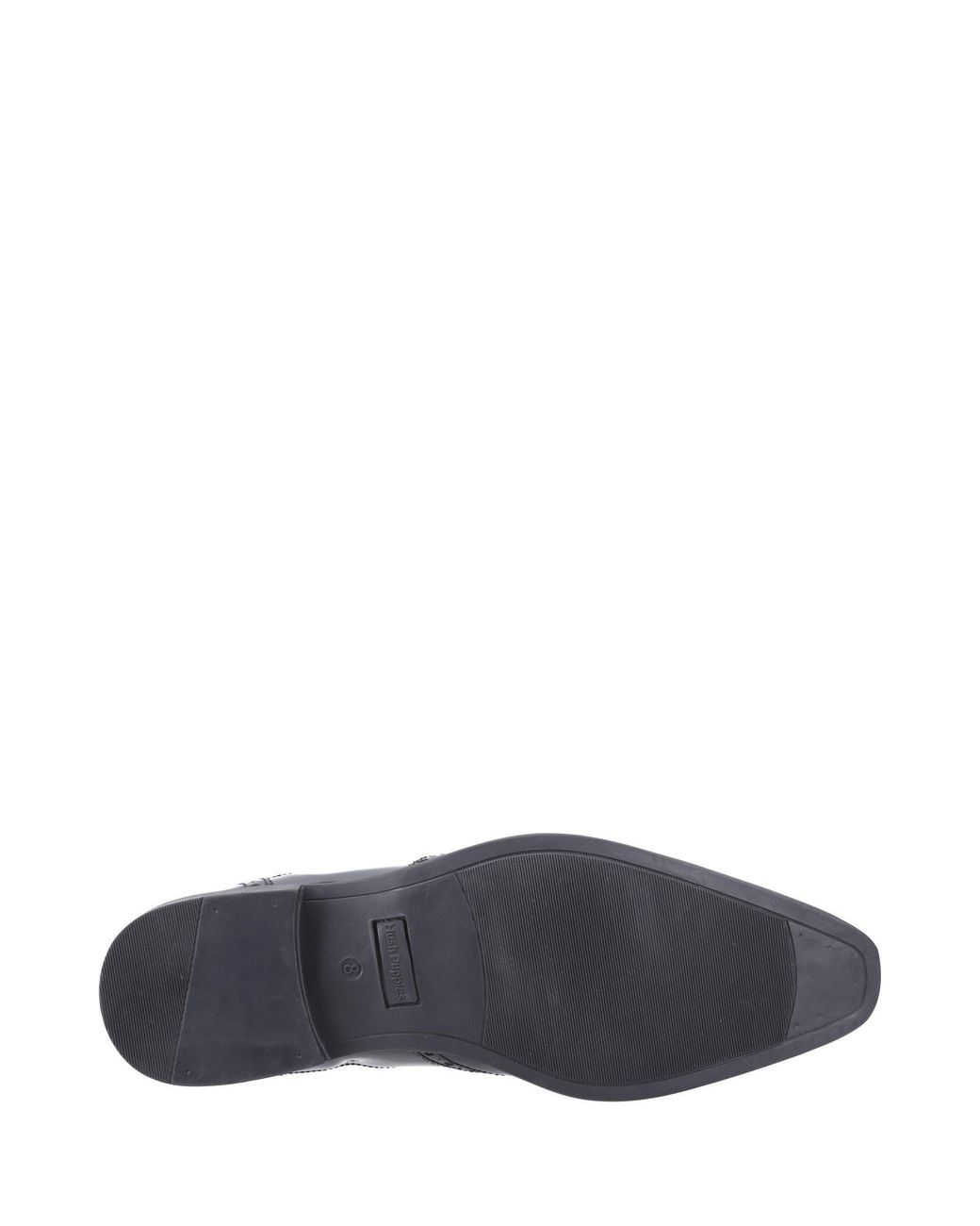 Hush Puppies Black Elliot Brogue Patent for men