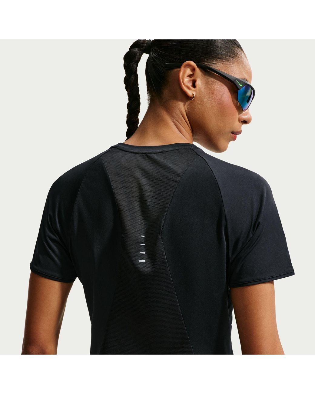 Nike Black Swift Dri-Fit Short-Sleeve Running Top