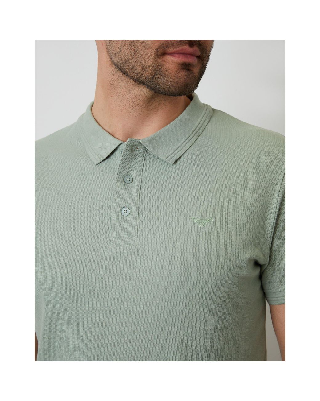 Threadbare Green Tb Malbork Short-Sleeve Polo Shirt for men