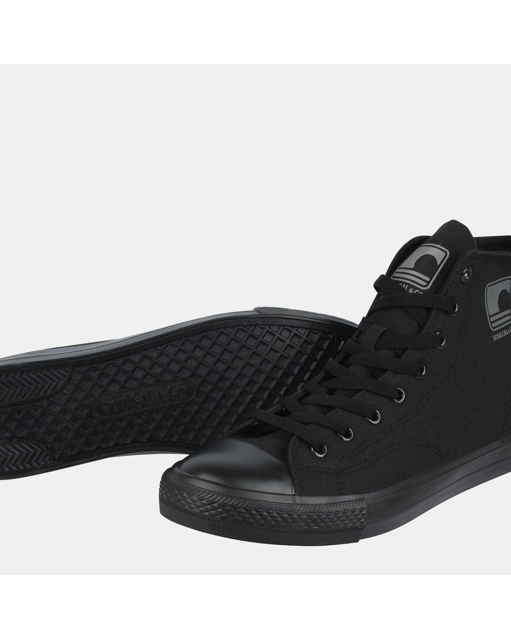 SoulCal & Co California Black Canvas High Trainers for men