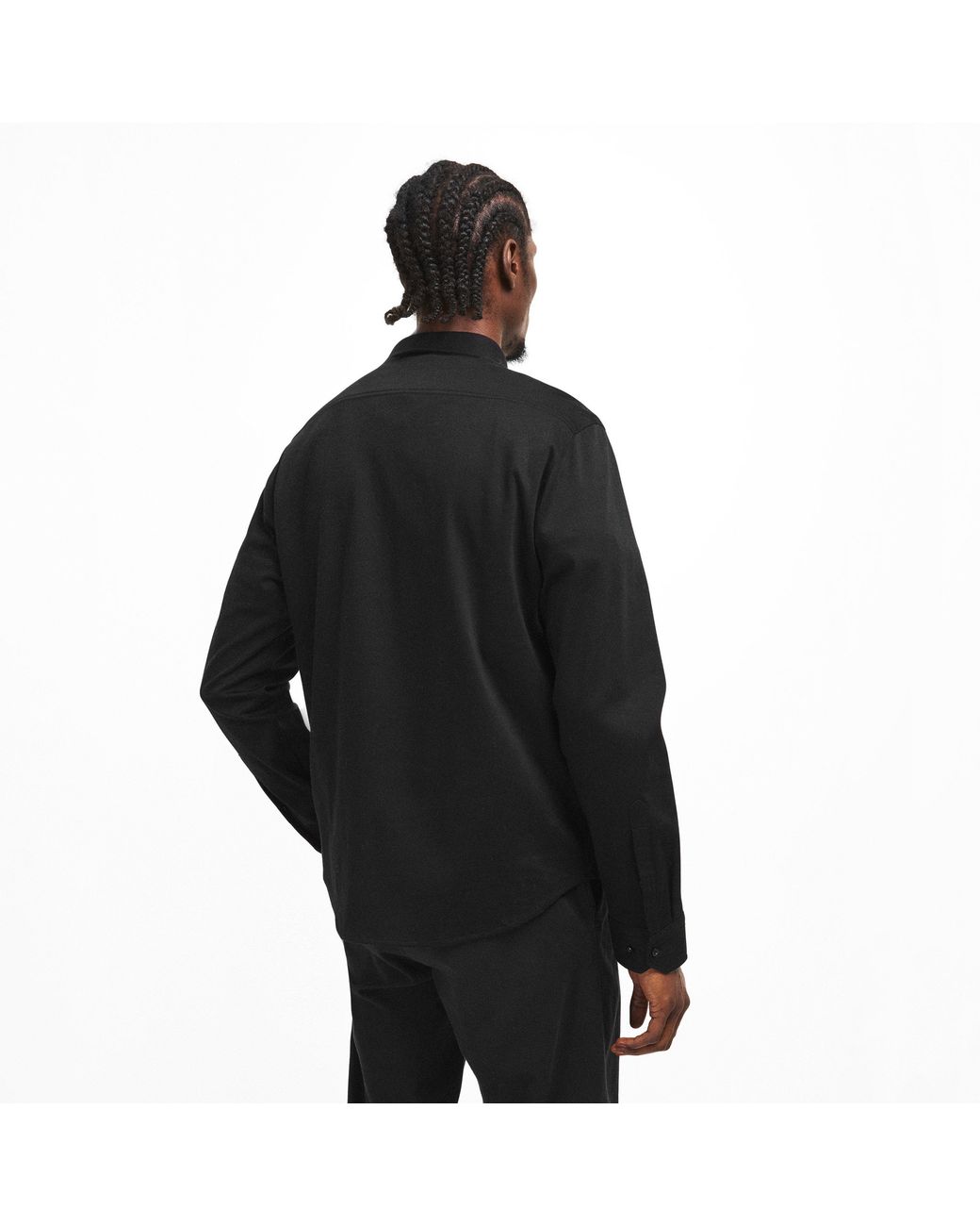 Boss Blue Motion Long Sleeve Buttoned Shirt With Logo Detail for men