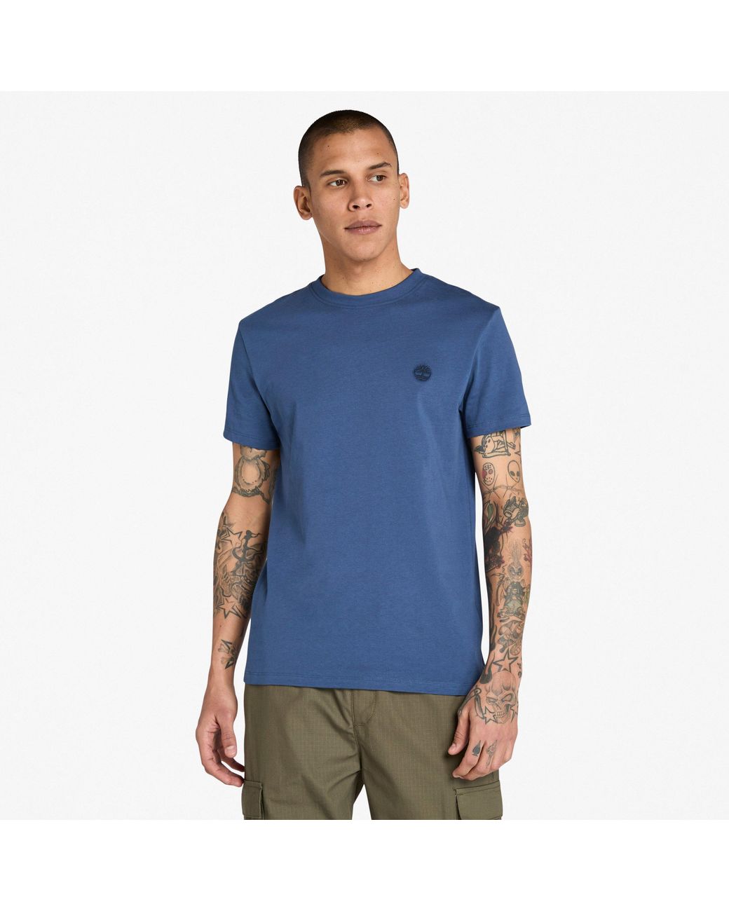 Timberland Blue Dunstan River T-shirt For Men In Navy, Man, Navy, Size: 3xl for men