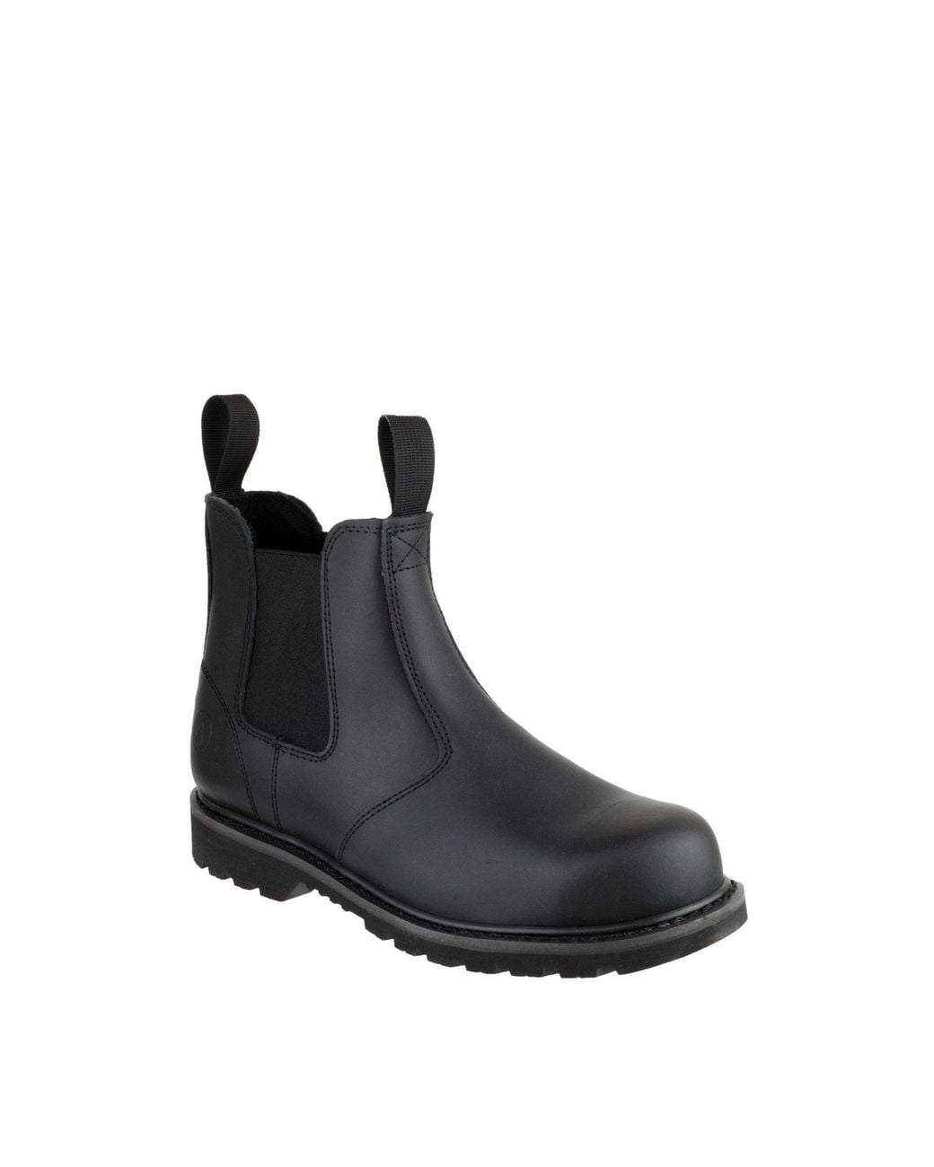 Amblers Safety Black Fs5 Goodyear Welted Pull On Safety Dealer Boot for men