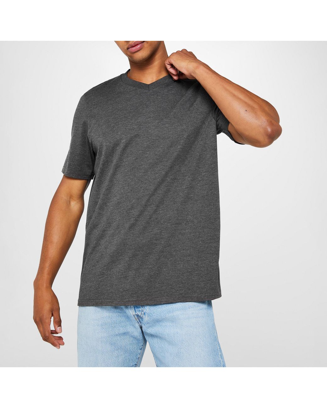 Donnay Black Three Pack V Neck T Shirt for men