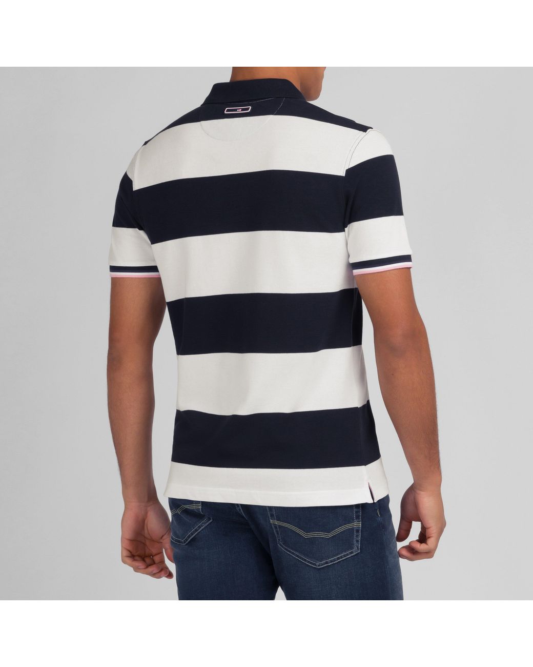 Eden Park Blue Striped Polo Shirt for men