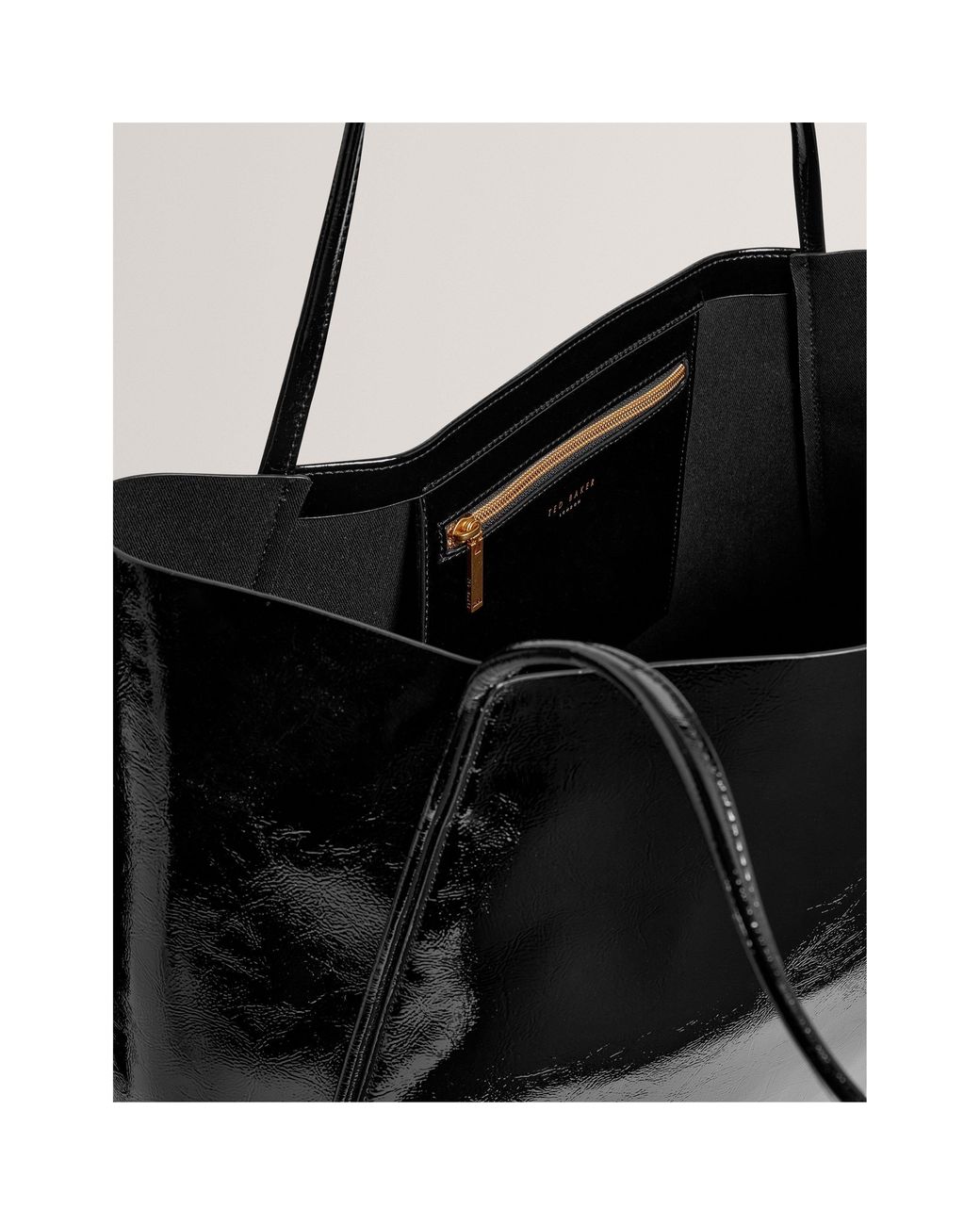 Ted Baker Black Pu Slouch Tote Bag