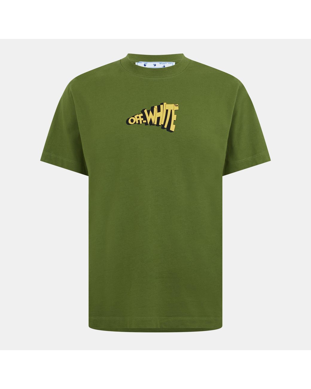 Off-White c/o Virgil Abloh Green Slim Arrow Crew Neck Short Sleeve T-Shirt for men
