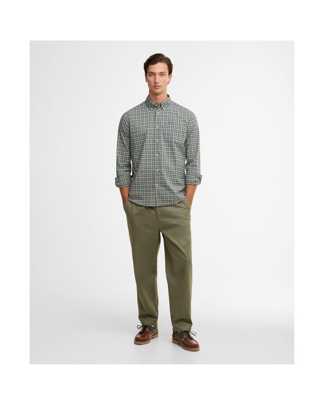 Barbour Green Lomond Tailored Fit Shirt for men