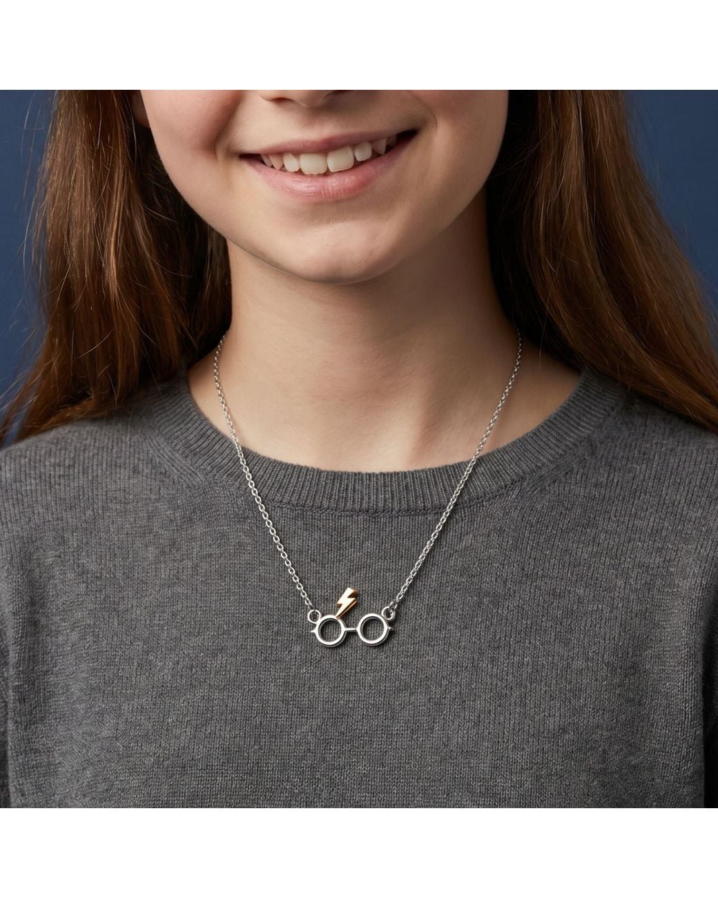 Harry Potter Metallic Glasses And Scar Necklace