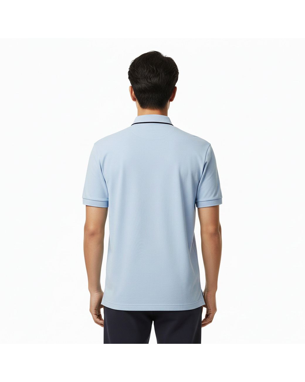 Boss Blue Short Sleeve Zip Polo Shirt (Philix) for men