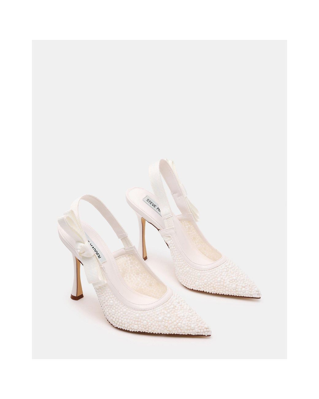 Steve Madden White Brylie P 100H Heeled Mules