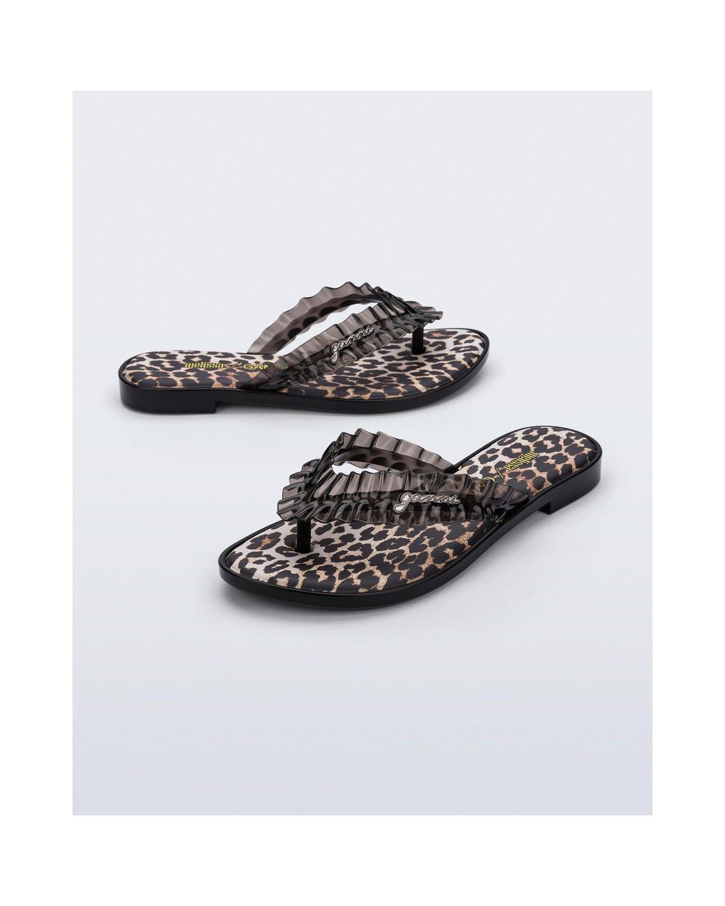 Melissa Black X Ganni Ff Flip Flops