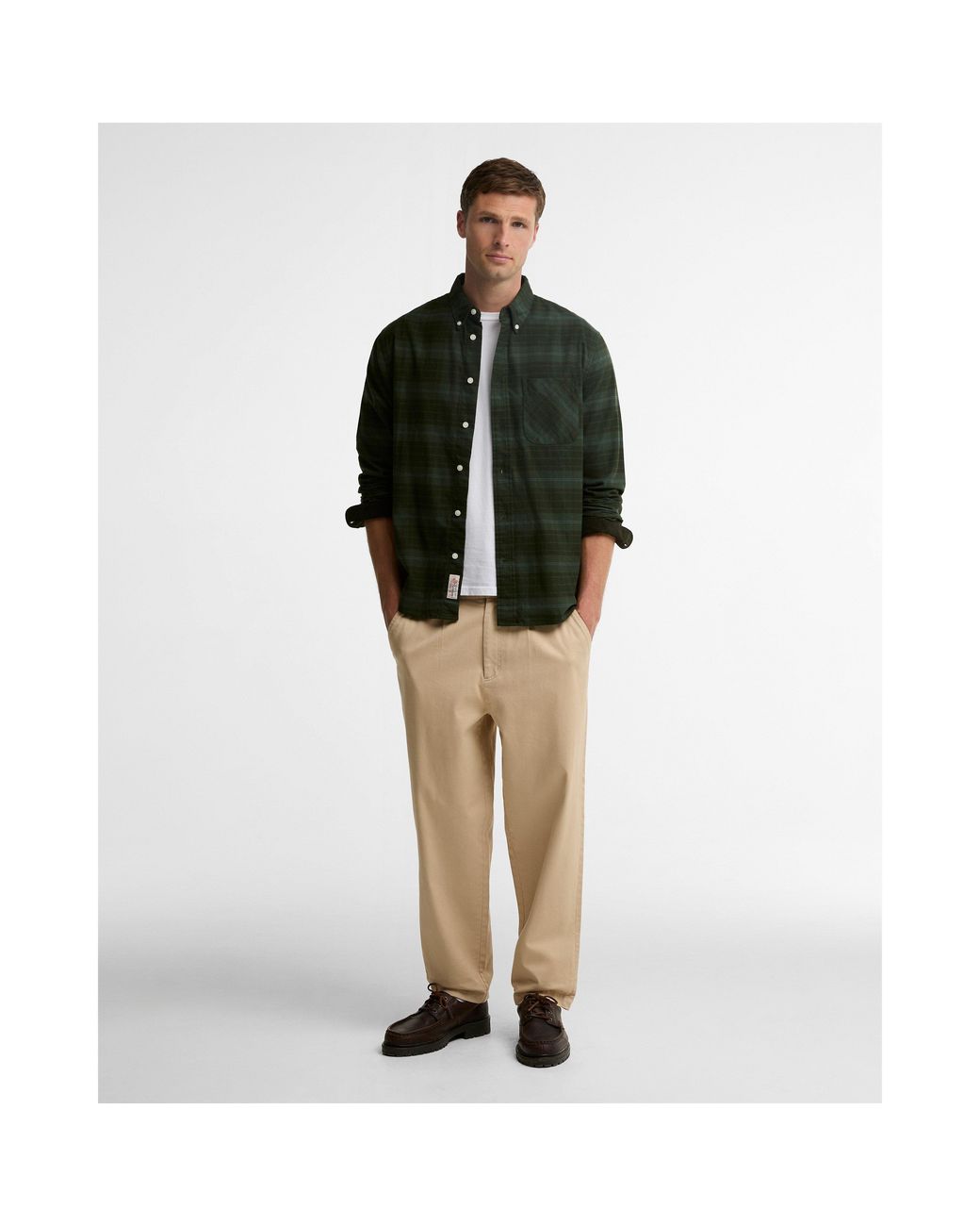 Barbour Black Dunoon Tartan Cotton Long-Sleeve Shirt for men