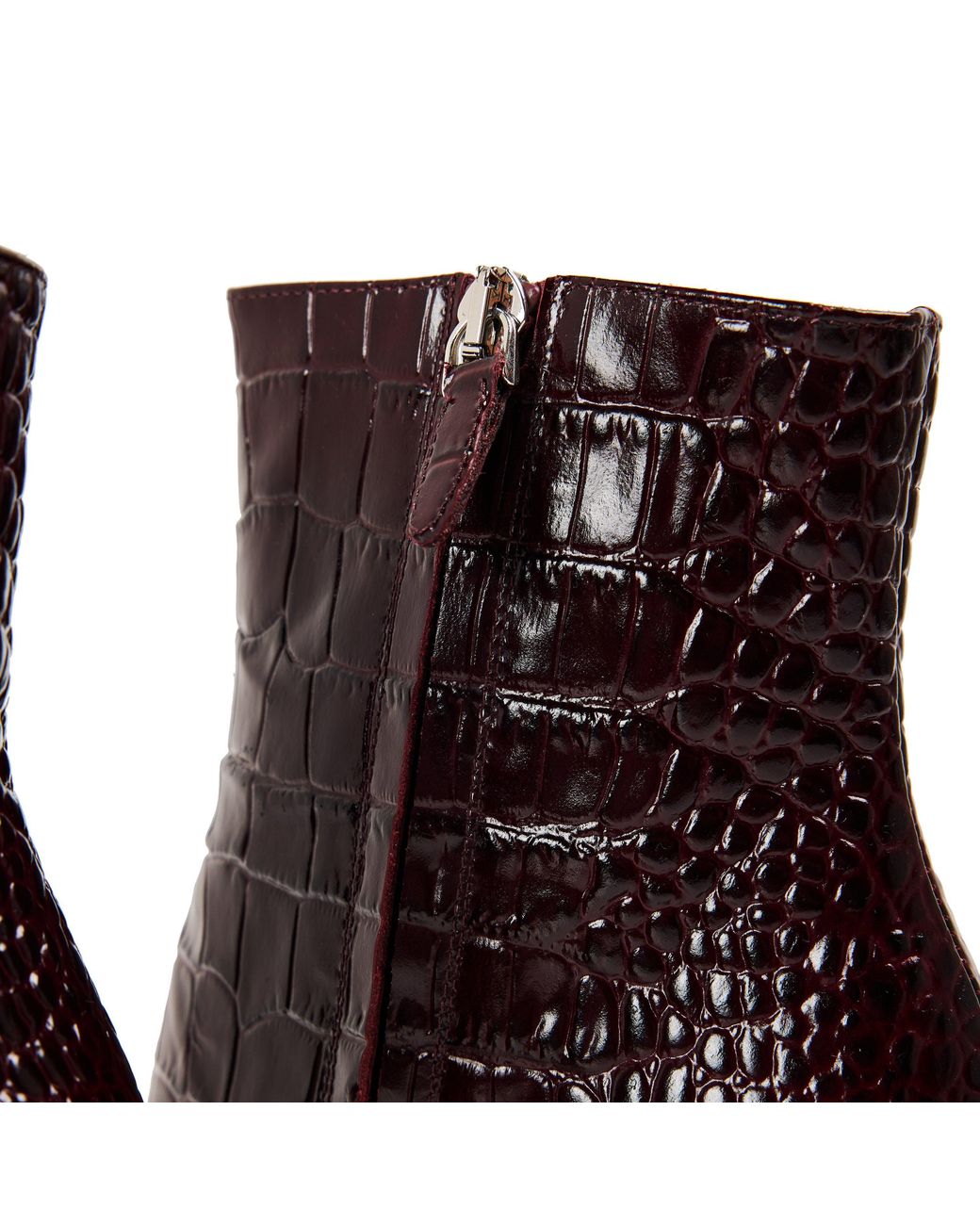 Paris Texas Purple Vera 105 Leather Heeled Ankle Boots