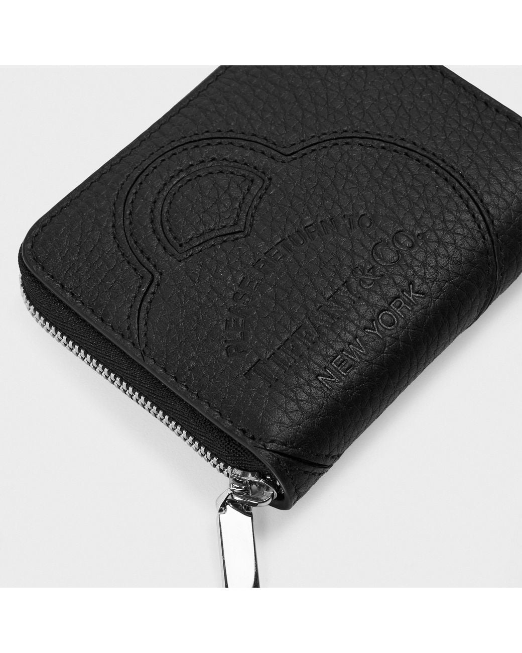 Tiffany & Co Black Zipped Wallet S 99 Compact Zipped Coin Purse