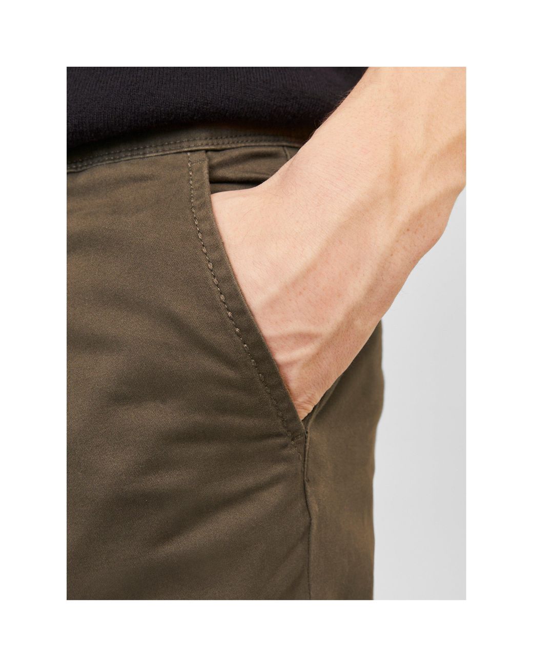 Jack & Jones Gray Marco Bowie Chinos for men