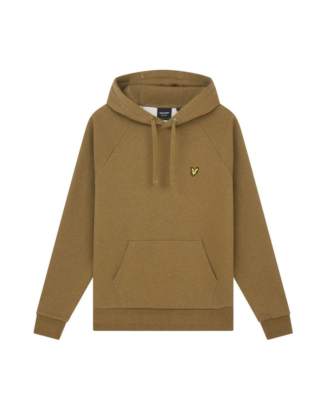Lyle & Scott Brown Raglan Racked Cotton Hoodie for men