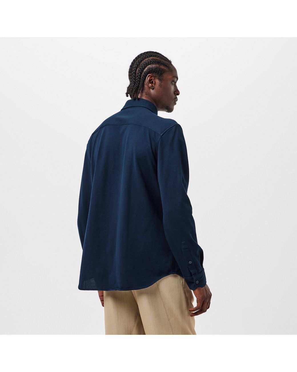Brioni Blue Capri Tailored Fit Short Sleeve Polo Shirt for men