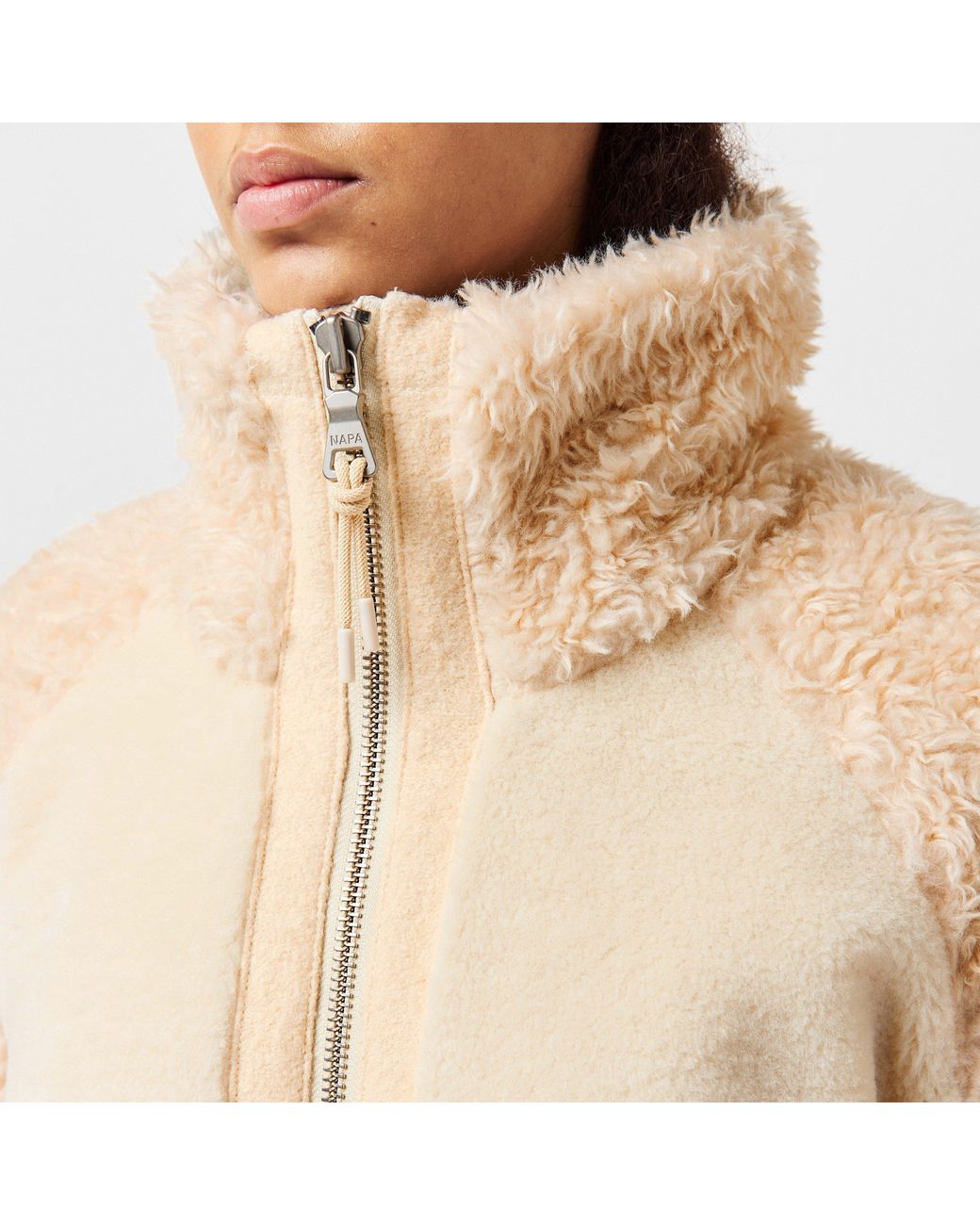 Napapijri Natural Napa Falkner Soft Textured Teddy Coat