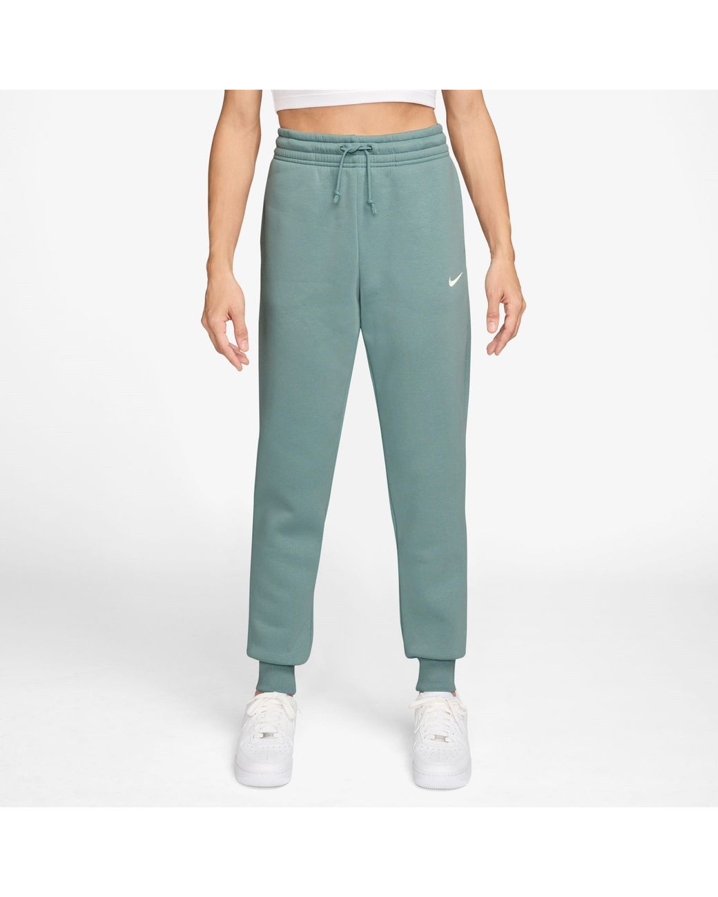 Nike Blue Sportswear Phoenix Fleece Mid-Rise Sweatpants