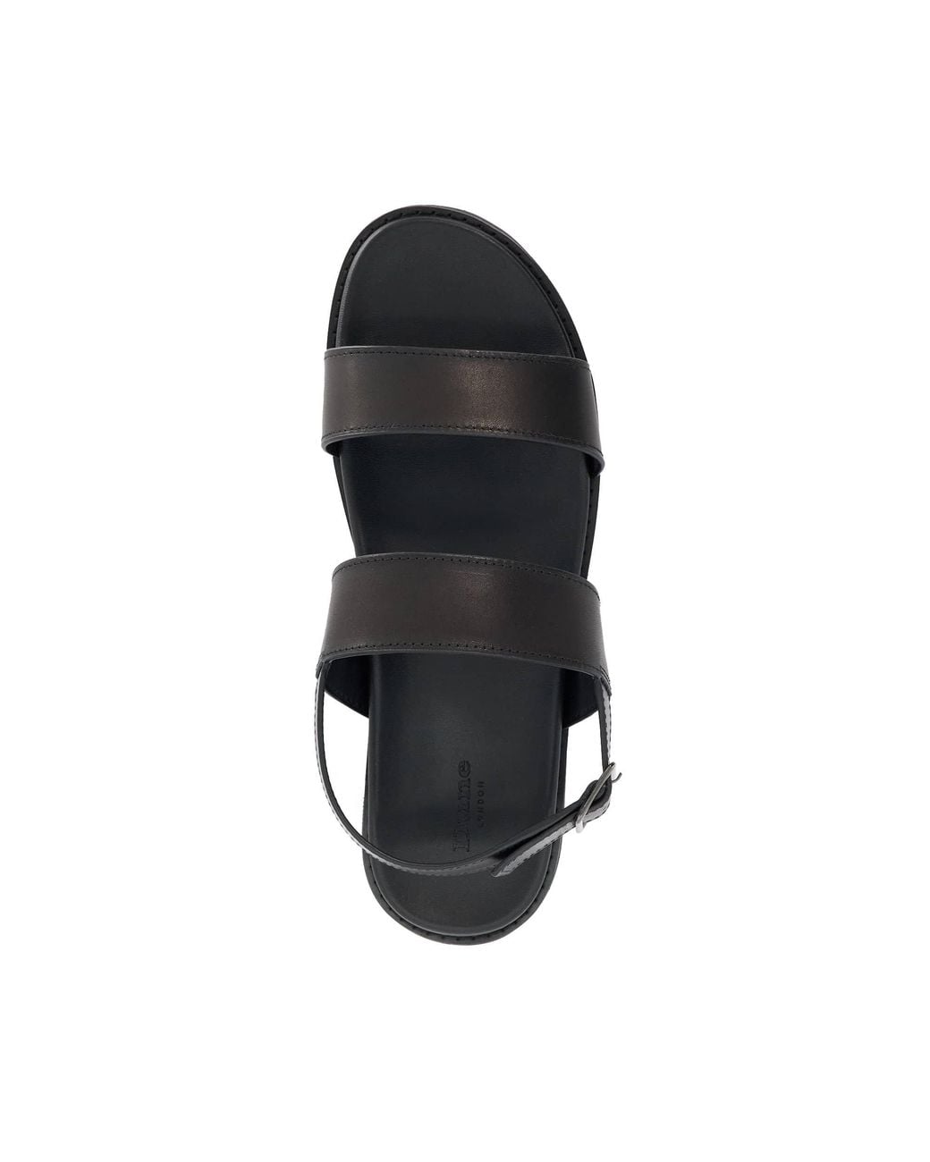 Dune Black Flat Sandals for men