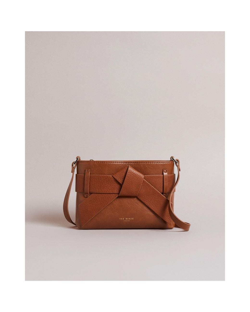 Ted Baker Brown Jimsina Bow Pu Crossbody Bag