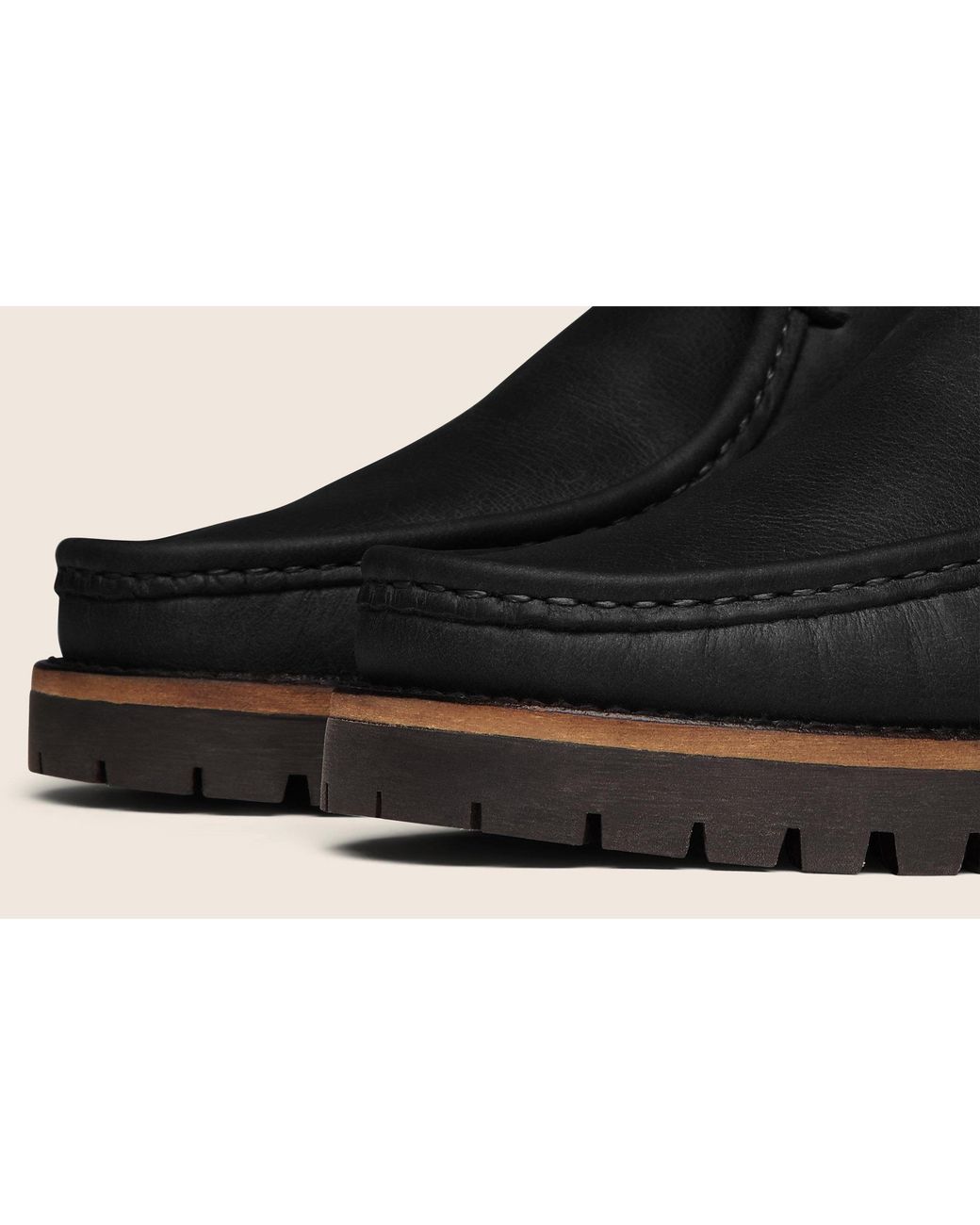 Oliver Sweeney Black Lastres Leather Moc-Toe Shoes for men