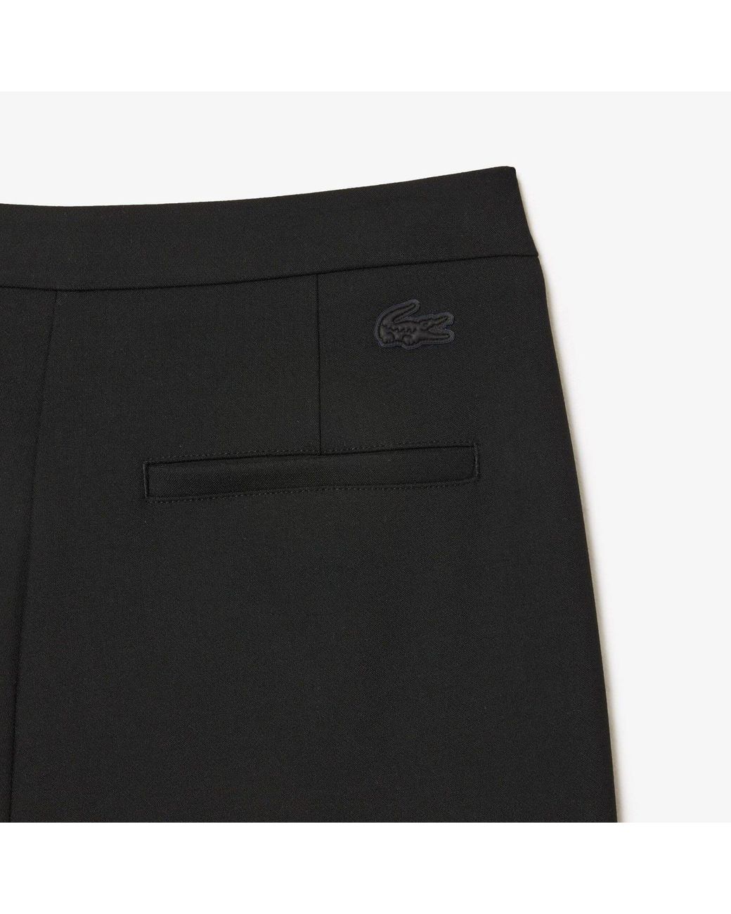 Lacoste Black High Waist Flare Dress Pants