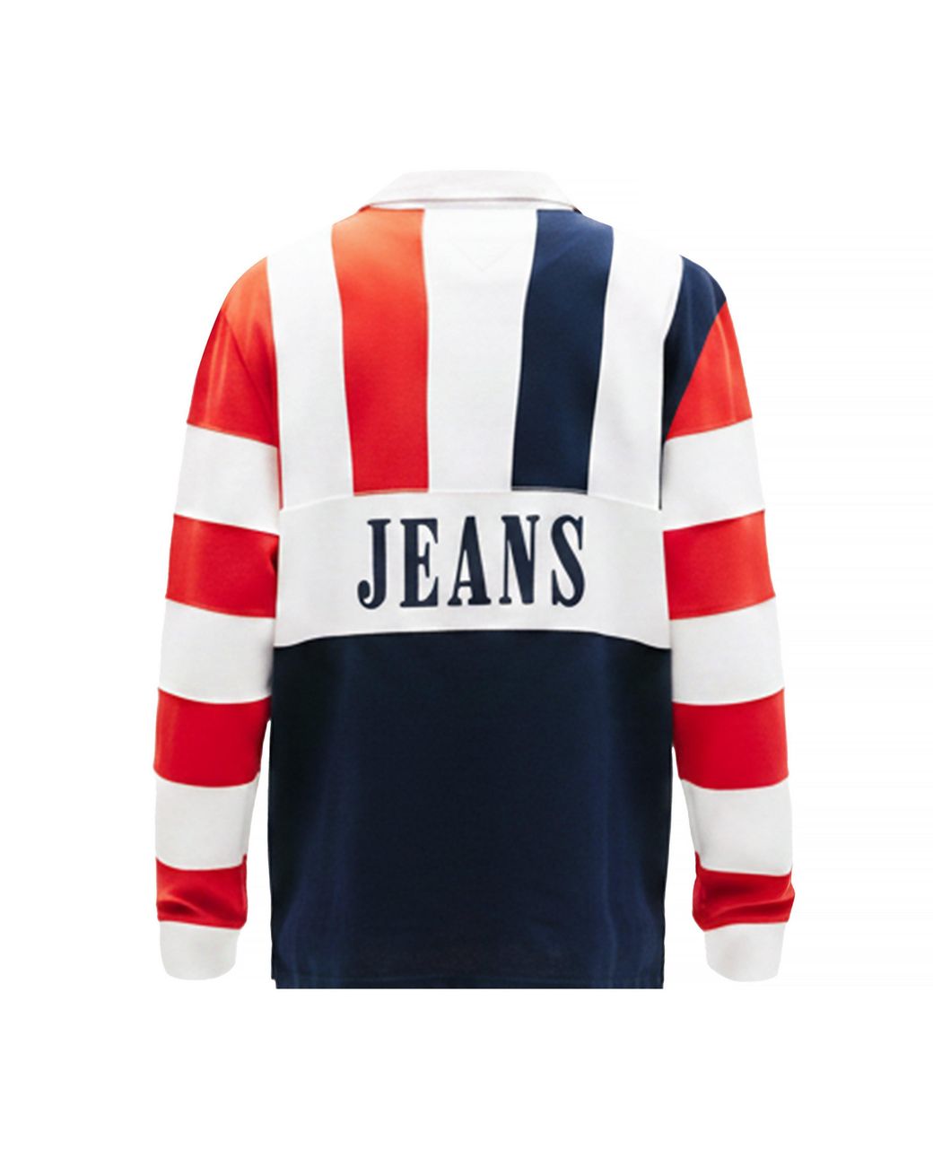 Tommy Hilfiger Blue Colour-Blocked Rugby Shirt for men