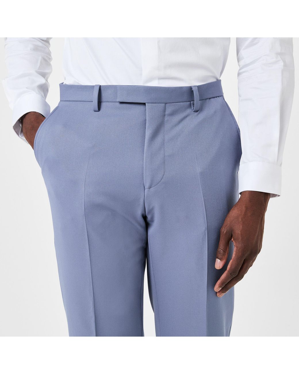 Twisted Tailor Blue Buscott Slim Fit Suit Trouser for men