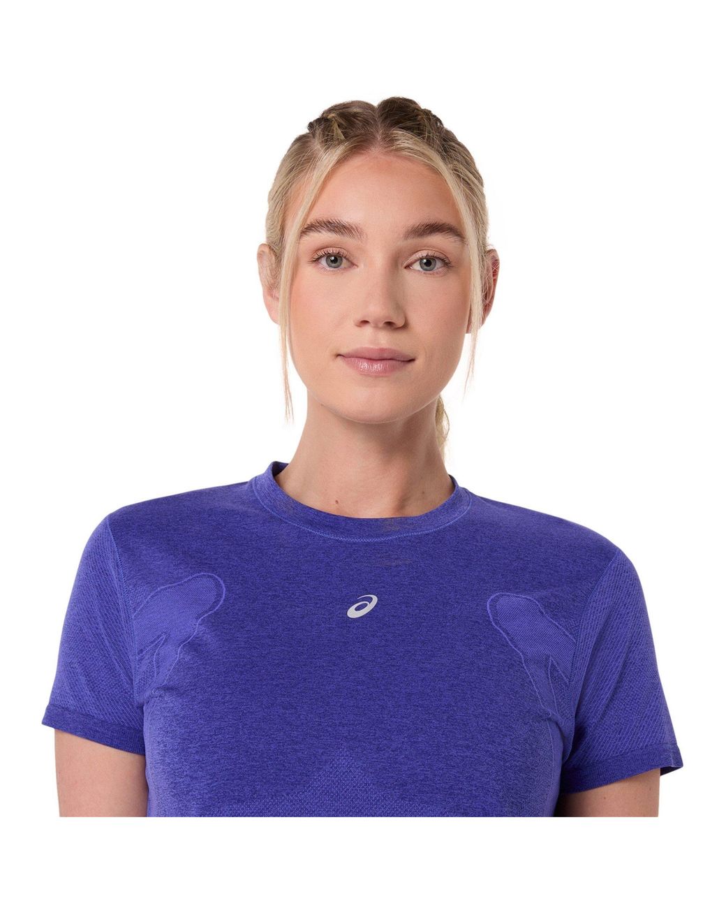 Asics Blue Road Seamless Short Sleeve Performance Running Top