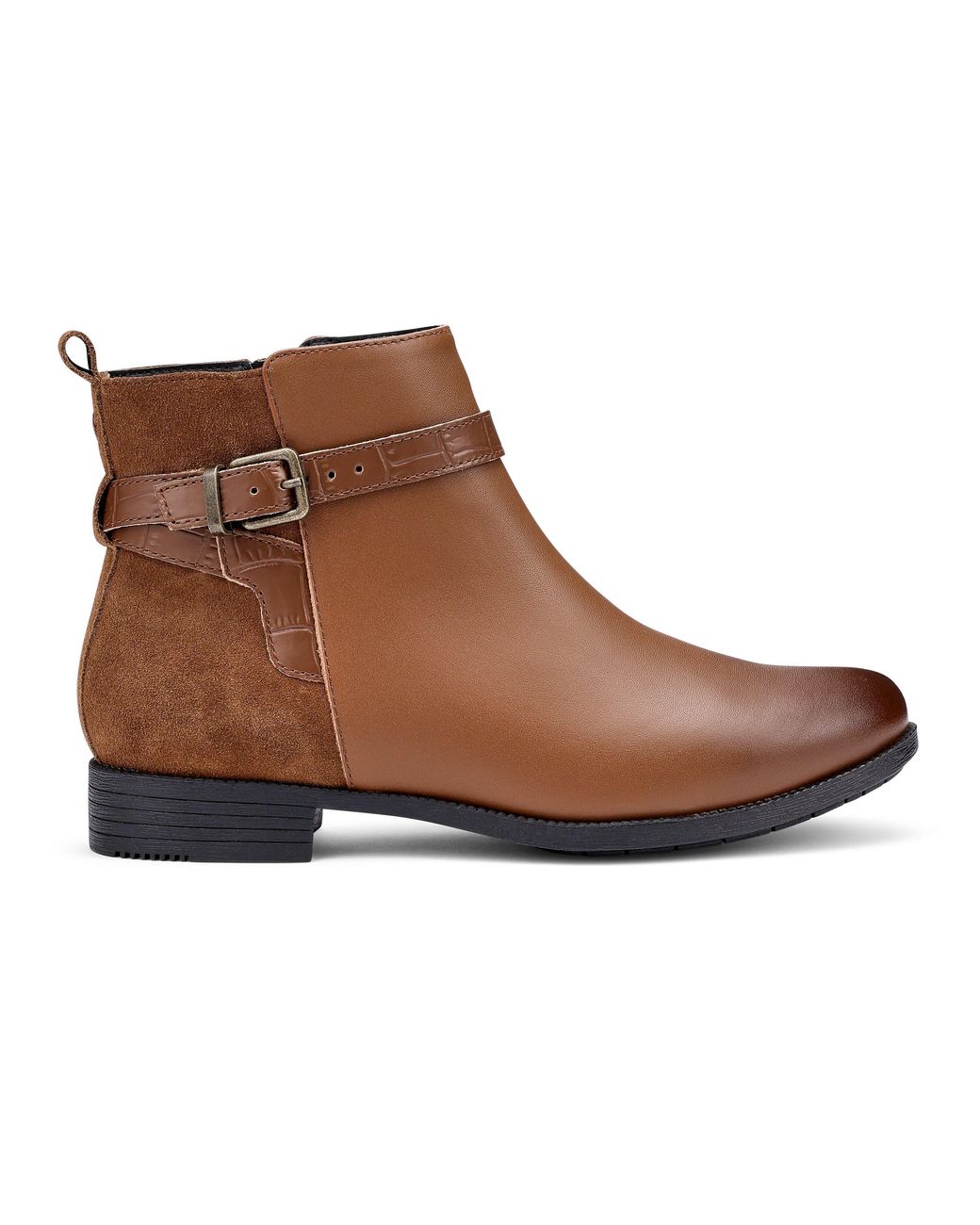 Hotter Brown Haydock Ankle Boots Standard Fit