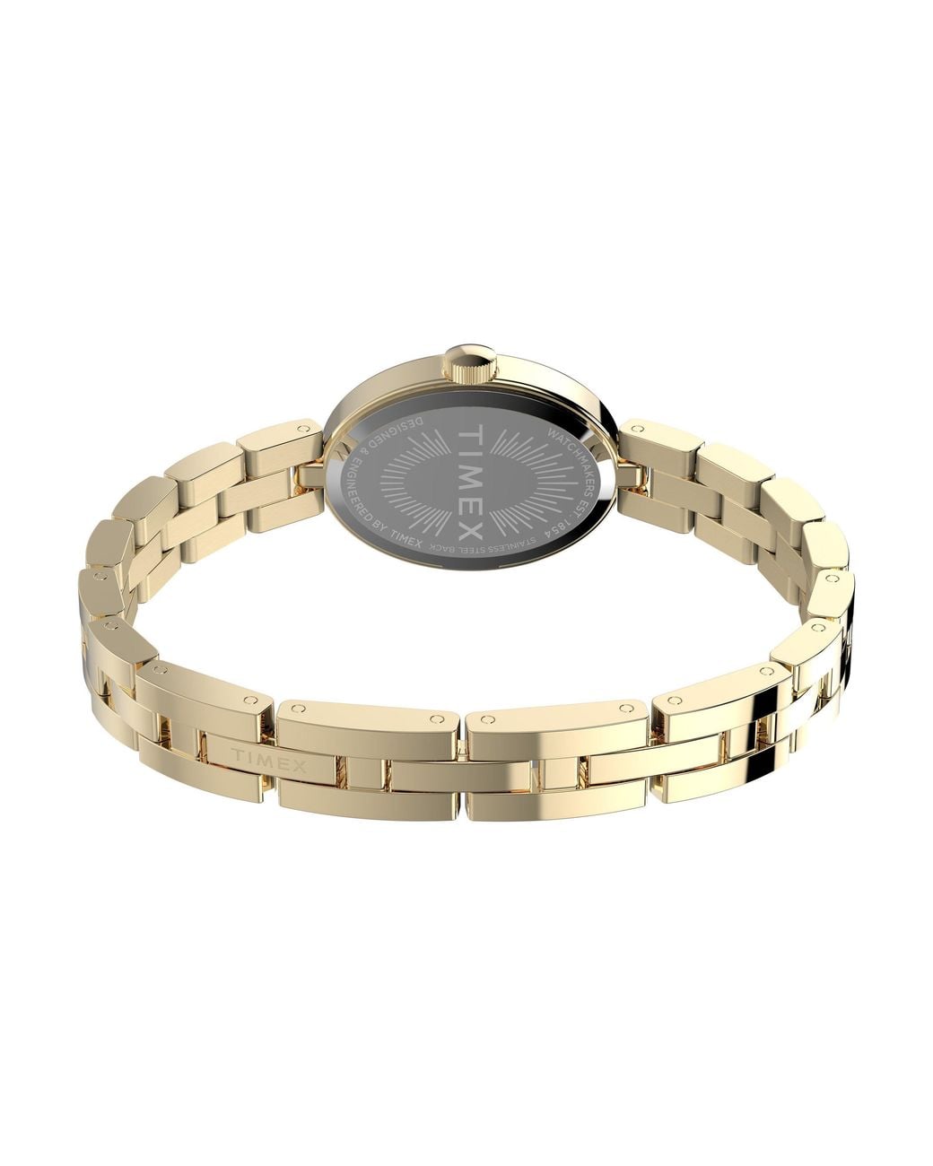 Timex Metallic Cavatina Oval Trend Watch