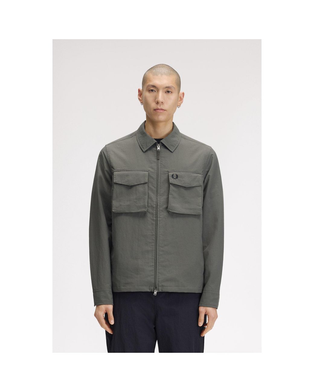 Fred Perry Gray Overshirt for men