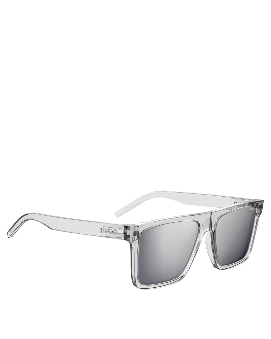 HUGO White Rectangle Sunglasses for men