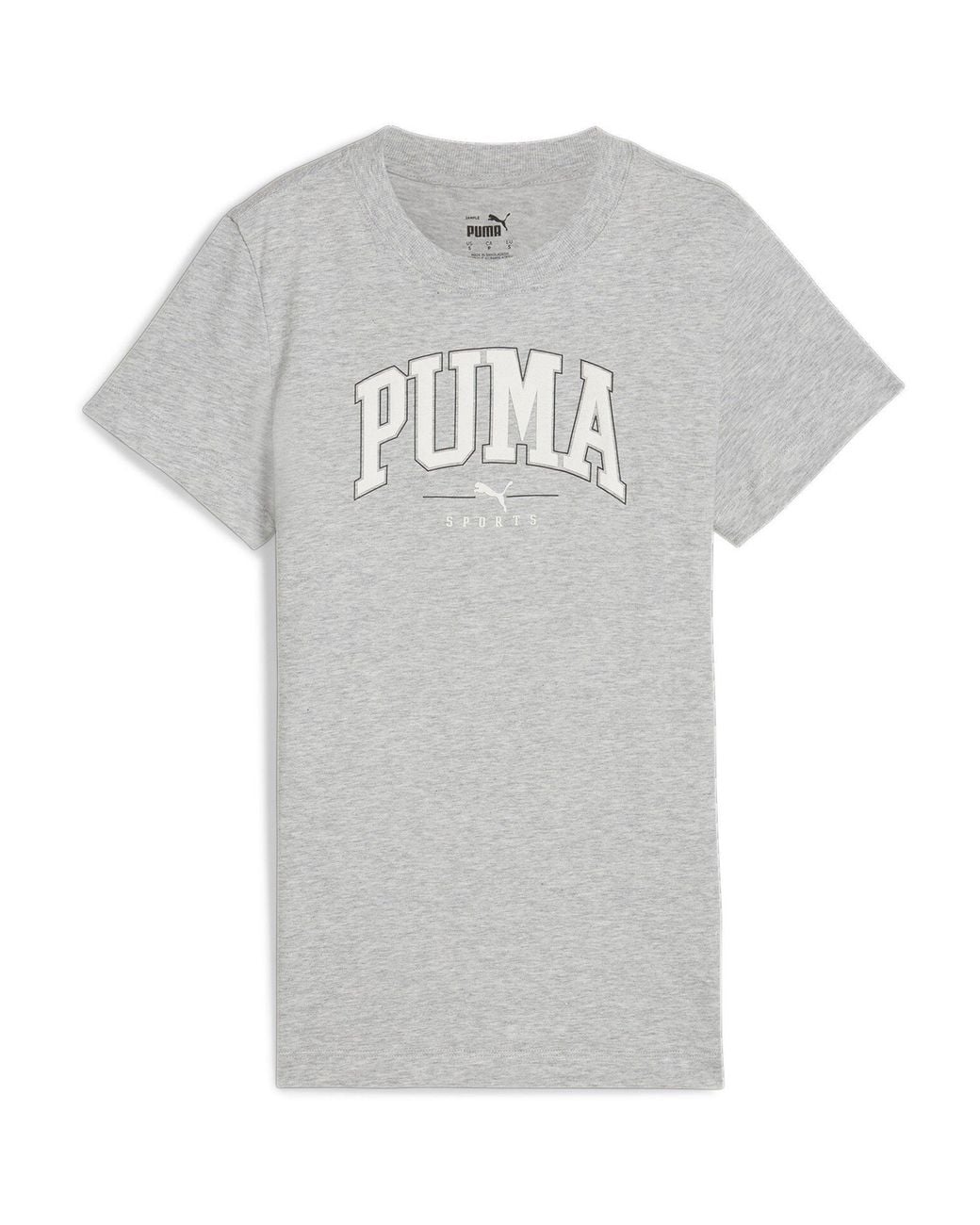 PUMA Gray Squad Graphic Regular Fit T-Shirt