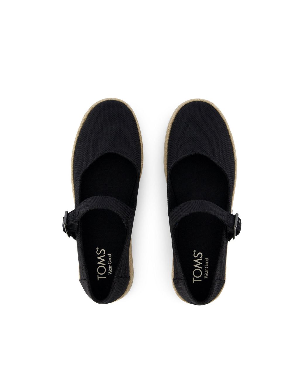 TOMS Black Carolina Mary Jane Espadrille