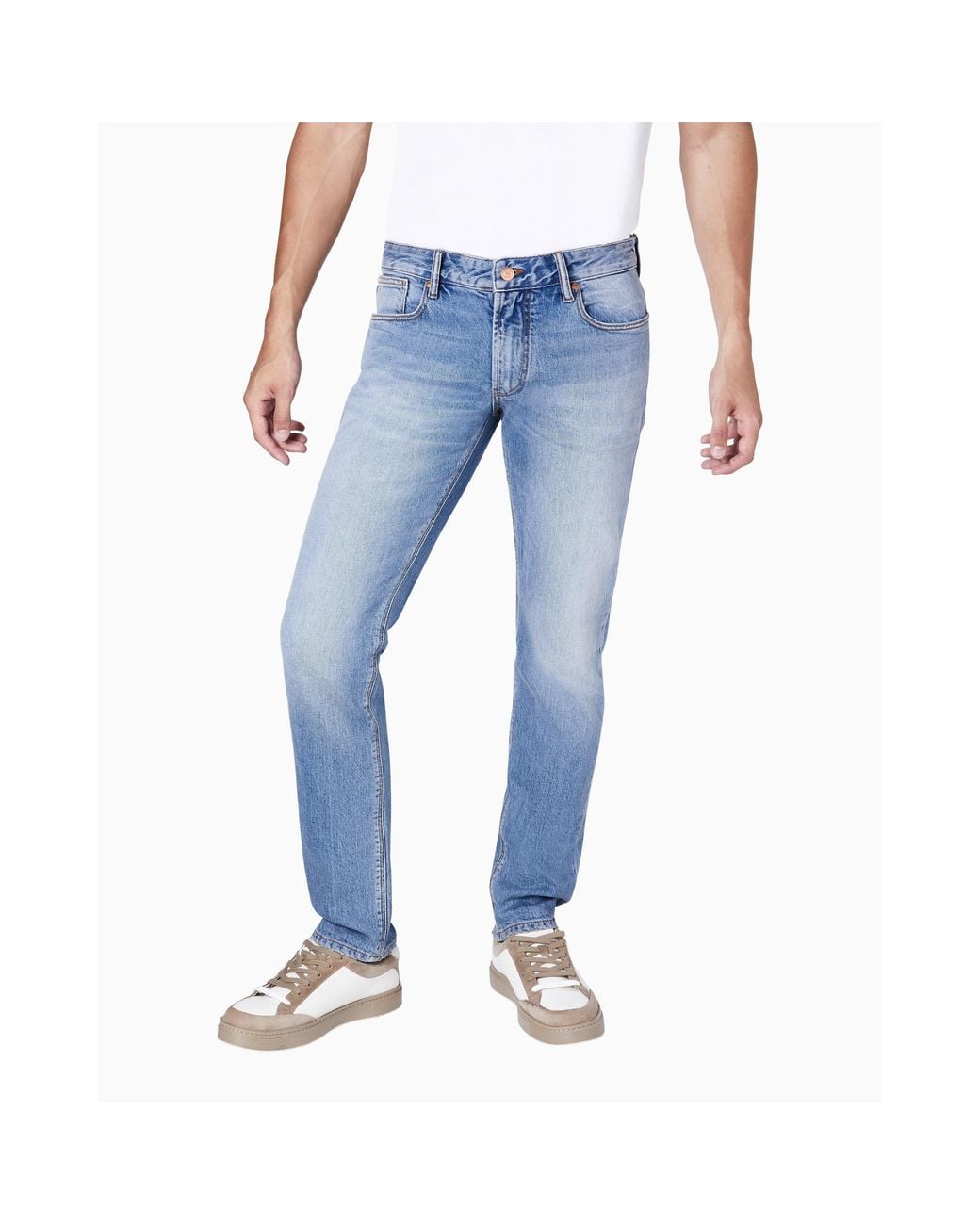 Emporio Armani Blue J06 Slim-Fit Trousers for men