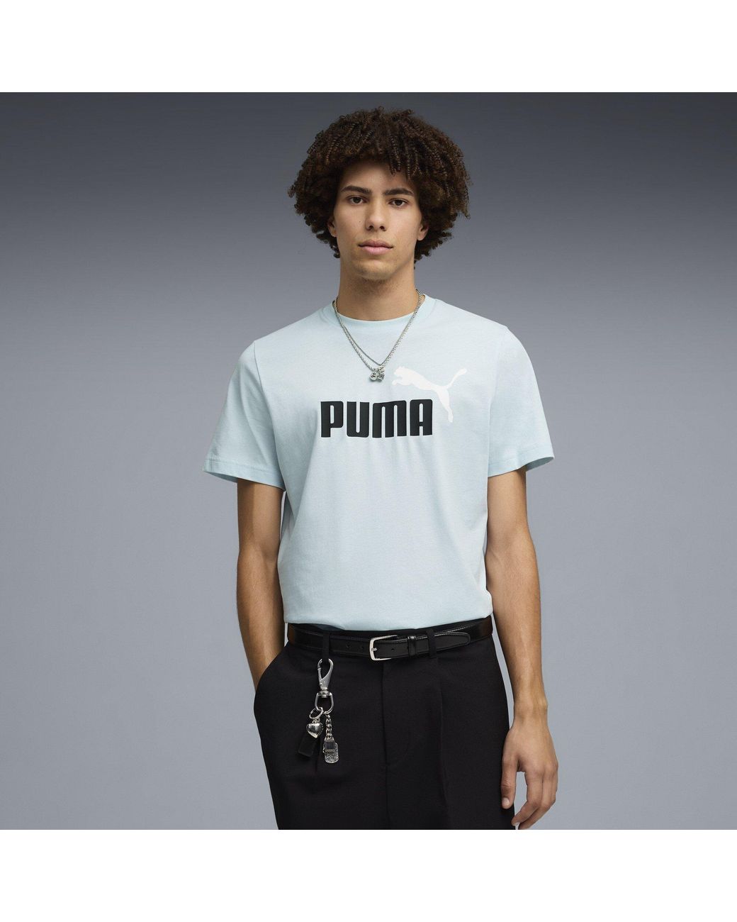 PUMA Blue Regular Fit T-Shirt for men