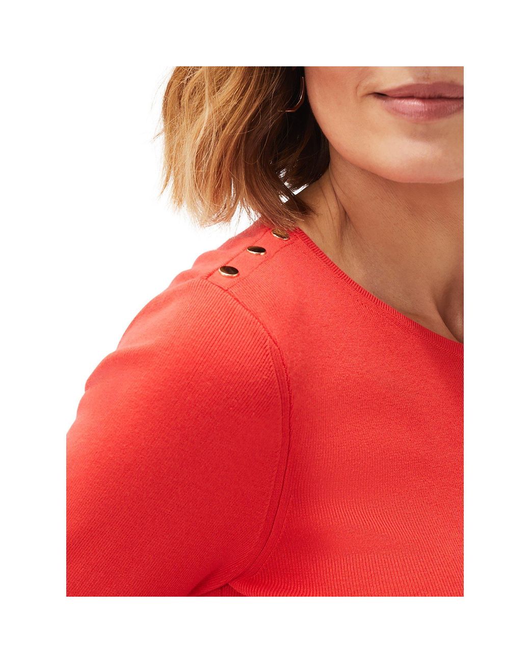 Phase Eight Red Poppia Shoulder Trim Knit