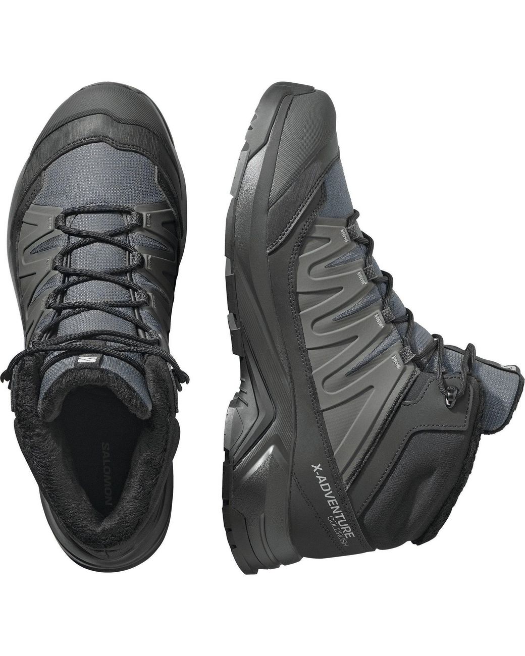 Salomon Black X Adventure Coldrush Waterproof Snow Boots for men