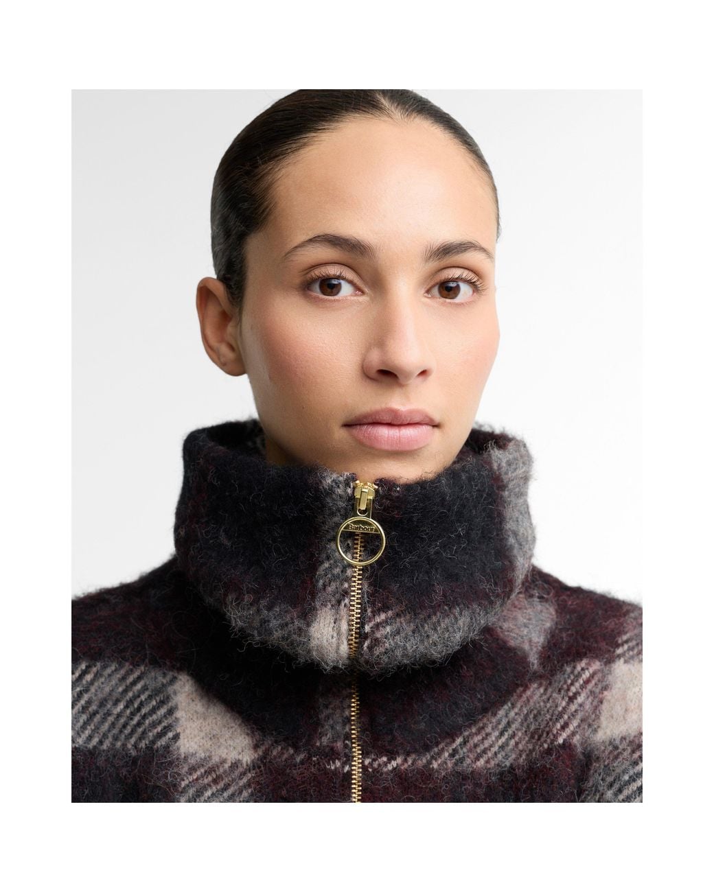 Barbour Black Carville Re-Engineered Funnel Neck Cardigan