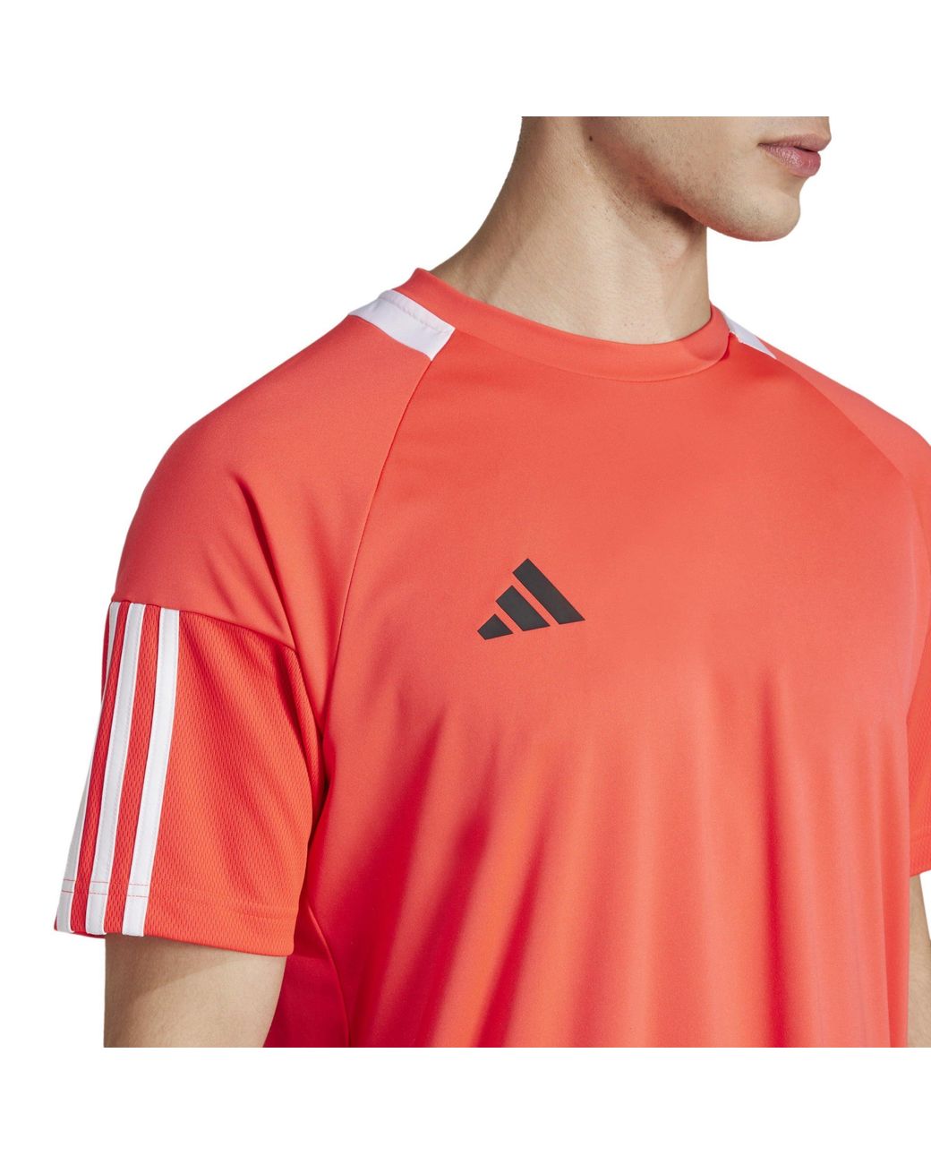 Adidas Pink Classic 3 Stripe Sereno T-Shirt for men
