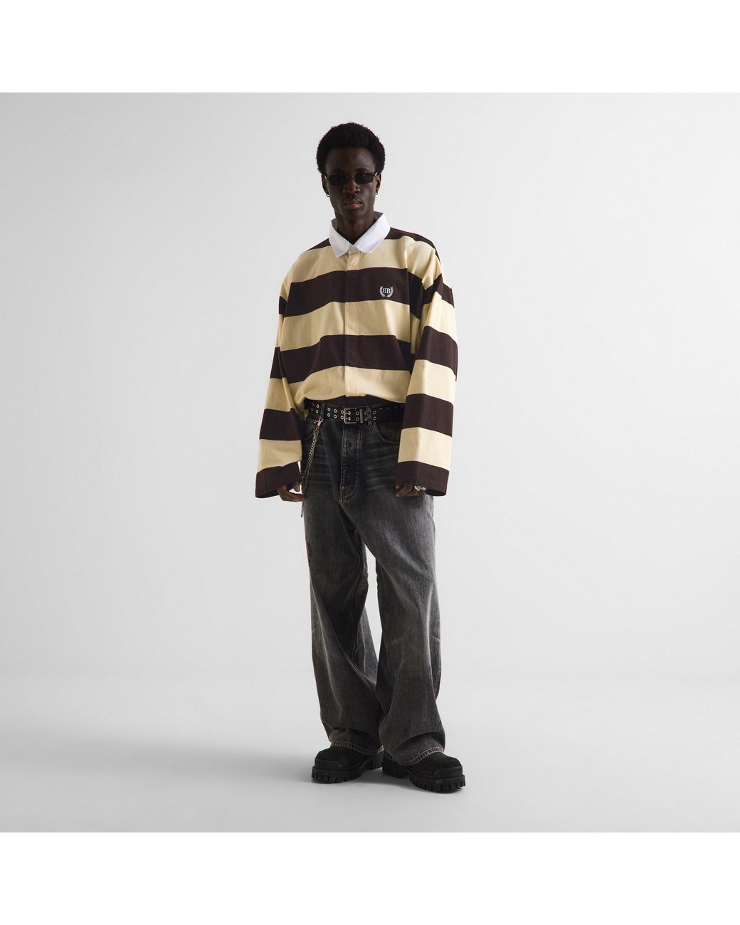 Balenciaga Multicolor Rugby Polo Shirt for men