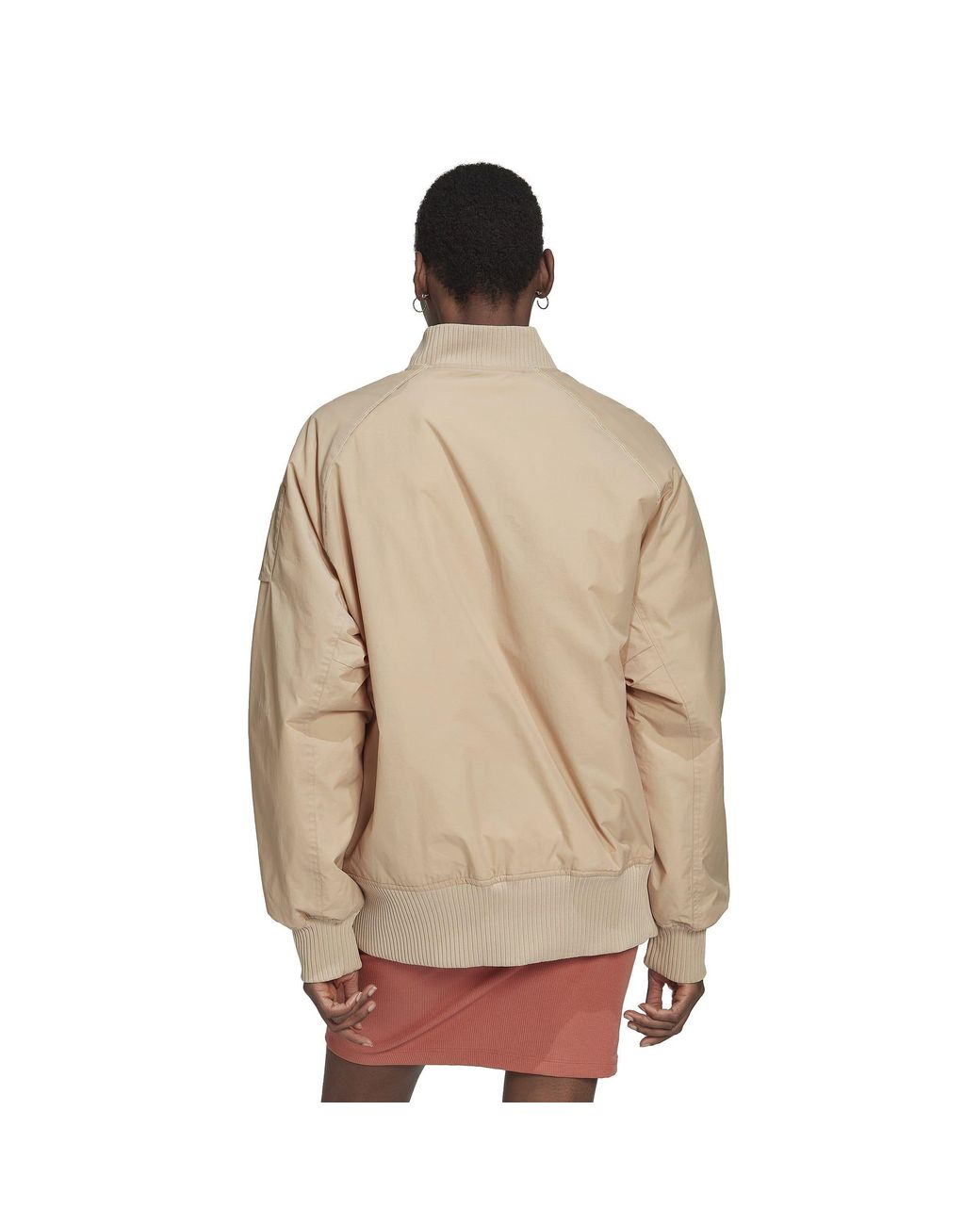 Adidas Originals Natural Long Sleeve Zip Bomber Jacket