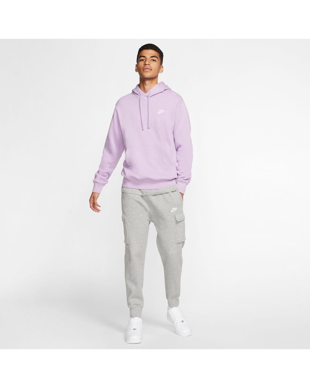 Nike Gray Sportswear Club Fleece Cargo Pants for men